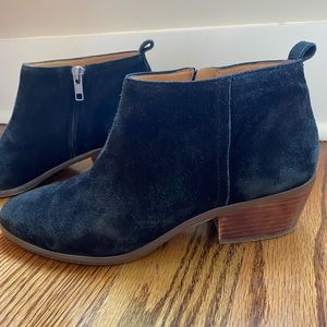 J. Crew Black Suede Ankle Boots Size 8.5
